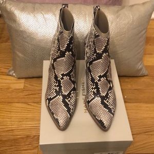 NEW Marc Fisher Snakeskin Booties